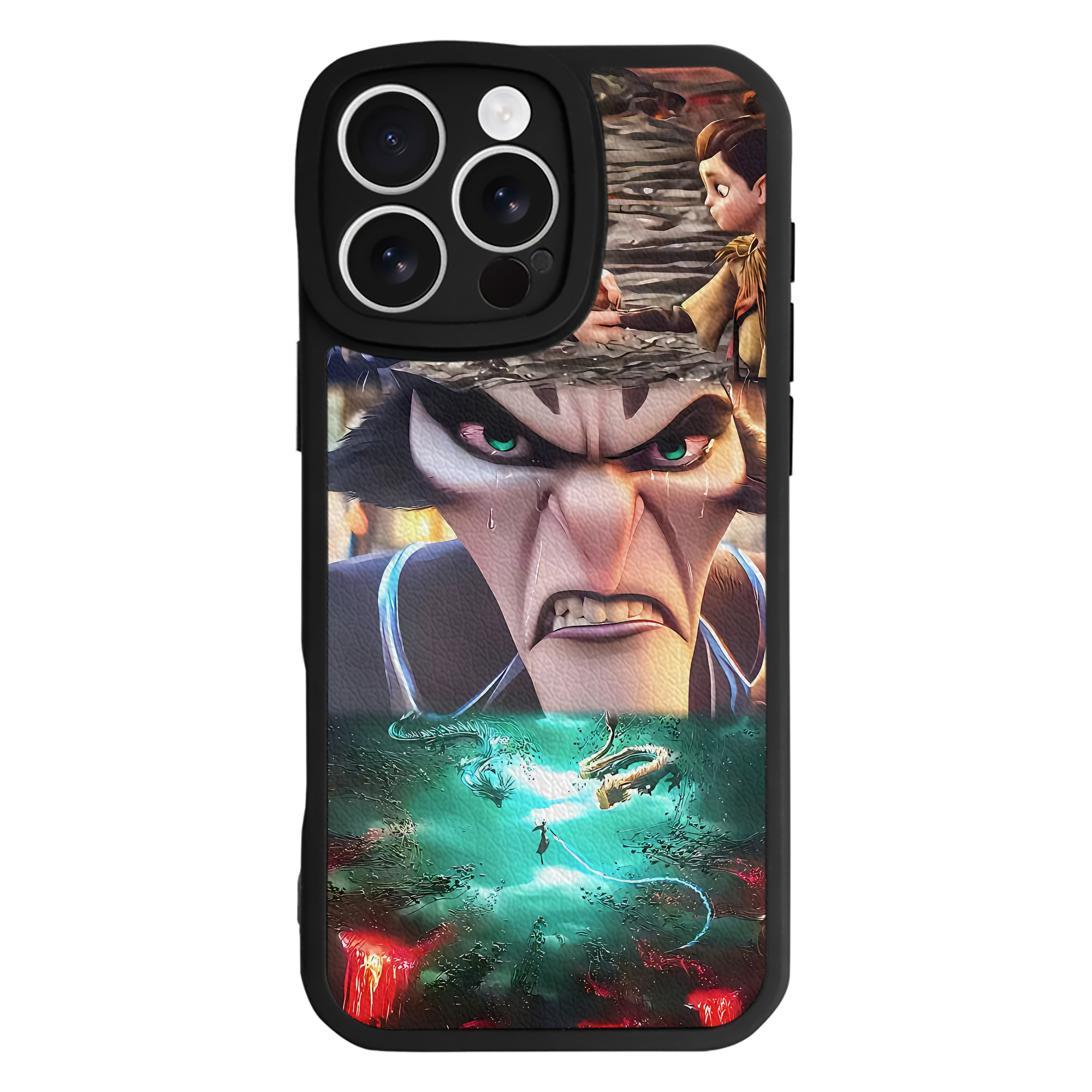 （画像用） Ne Zha 2 ナタ 魔童の大暴れ 【iPhone 16シリーズ対応】シリコンスマホケース（レザー調） 材質：シリコン